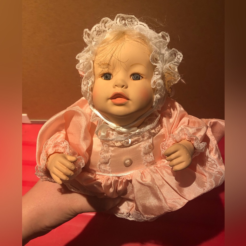 Vintage Heirloom Collection Porcelain Crawling Doll